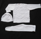 Chant De Joie 3PC KNIT STRAIGHT FIT TOP + BOTTOM + BONNET